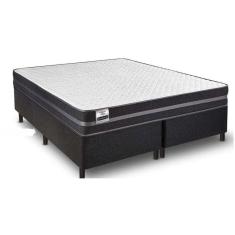 Cama Box Queen com Colchão 22x158x198cm Bogotá Cinza