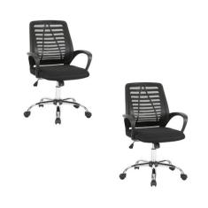Kit 2 Cadeiras Escritório Diretor com Relax Tela Mesh Toronto - Espres