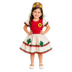 Fantasia Infantil Vestido Cangaceira - - Mundo Encantado Fantasias, Ve