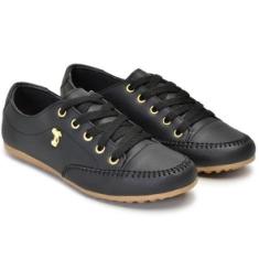 Tênis Bege Feminino Casual Cadarço Confortável Leve Metal Gato-Feminino