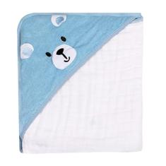 Papi Textil Toalha De Banho Urso Soft Bordados Karinho C/Capuz De Canto 80Cm X 80Cm Contem 01 Un