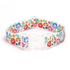 haoyueer Coleira de cachorro com estampa floral para cães pequenos, médios e grandes, com fivela de liberação rápida para meninas, fêmeas, cães, de nylon macio, confortável, durável, coleira para