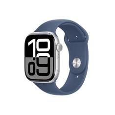Apple Watch Series 10 GPS, Caixa Prateada de Alumínio de 46 mm, Pulseira Esportiva Denim, Tamanho M/G - MWWM3AM/A