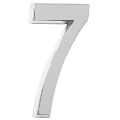 Número 7 Residencial De Casa Cromado - 20cm De Altura