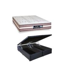 Conjunto Cama Box Baú Casal King + Colchão Molas Sankonfort Le Griff 1