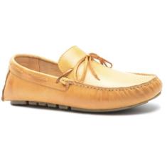 Mocassim Drive Masculino Couro - CLA CLE , 42, Mostarda