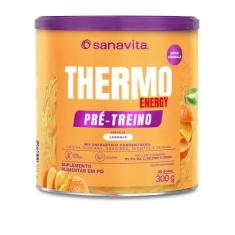Thermo Energy Sanavita - Sabor Laranja Pré Treino 300g, Laranja.