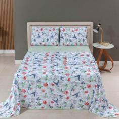 Jogo de Cama Casal Queen 04 Pçs Malha 100% Algodão Fio Penteado 30/1 -