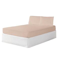 Jogo De Lençol Casal Padrão 3 Peças Paris 100% Algodão Percal 150 Fios Cor: cáqui