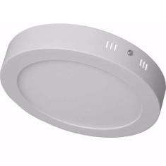 Plafon Led Sobrepor Redondo 18w Branco Quente 3000k