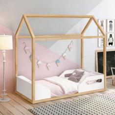 Mini Cama Montessoriana Zoe Infantil Branco Fosco / Madeira Pinus - Re