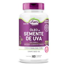 Óleo de Semente de Uva 1000mg Unilife 60 Cápsulas