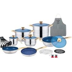 Jogo De Panelas Antiaderente Alemã - Aço Cirúrgico 23 Peças - Luxo !!!