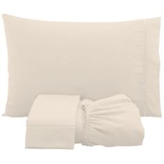 Jogo De Lençol Solteiro Percal 200 Fios 3 Peças - Palha