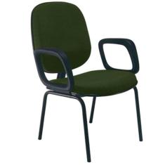 Cadeira Com Braços Diretor Para Escritório Linha Uno Verde