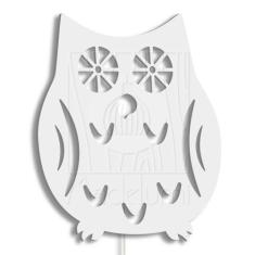 Luminária Abajur Parede Coruja Madeira G9 30cm Decoração - Madelumi, B