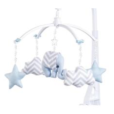 Móbile para berço musical e giratório Elefantinho Azul - Sleepbaby Mób