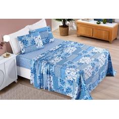 Jogo de Cama Casal Queen 4 Peças Coleção Bouti - Feira do Bordado Onli