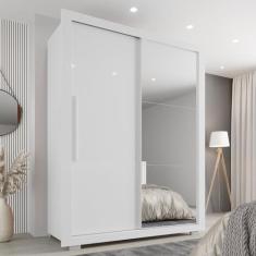 Guarda-roupa com Espelho Solteiro 2 Portas 2 Gavetas Costa Rica - Sall