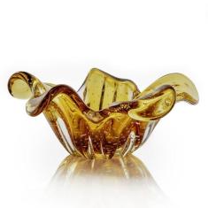 Centro De Mesa Em Cristal Murano Âmbar - São Marcos