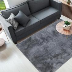 Tapete para Sala e  Quarto Felpudo  200x240 Casa Dona, CINZA