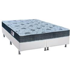 Cama Box Queen: Colchão Espuma Orthoflex D45 Comfortpedic Line + Base CRC Courano White(158x198)