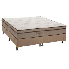 Cama Box King: Colchão Molas SuperPocket Ensacadas Ortobom Celebrita + Base CRC Suede Clean(193x203)