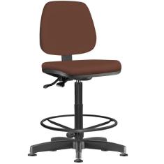 Cadeira Caixa Alta Giratória Job L02 Suede Marrom