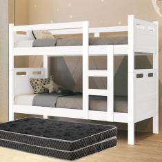 Beliche Solteiro Reforçada 100% MDF Completa com 2 Colchões - Poloshop