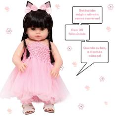 Boneca Reborn Morena Bailarina Princesa 30 Frases Enxoval - Cegonha Re