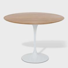 Mesa de Jantar Tulipa Saarinen Redonda 120 cm Tampo Freijó