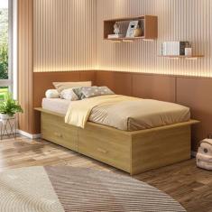 Cama Juvenil Solteiro com 2 Gavetas Deva Yescasa
