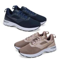 Kit 2 Pares Tênis Fitness Esporte Cadarço Conforto Caminhada-Masculino