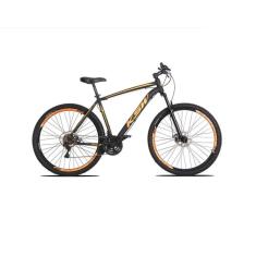 Bicicleta Aro 29 Ksw Xlt 21v Freio A Disco Suspensão Mountain Bike Alumínio - Preto/Laranja