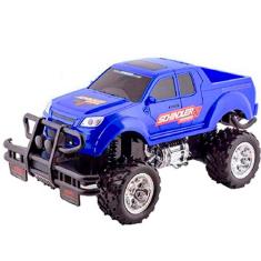 Carrinho de Controle Remoto - Monster Truck - 7 Funções - Azul - Polibrinq