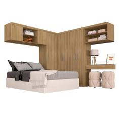 Guarda Roupa Casal Modulado Elsa Boreal - Móveis Arapongas