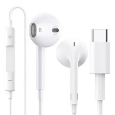 Fone de Ouvido Com Fio Tipo C Estéreo Microfone Controle USB-C - inova