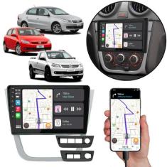 Kit Multimidia Android Carplay Gol G5 2008 a 2012 9 Pol + Câmera e Mol