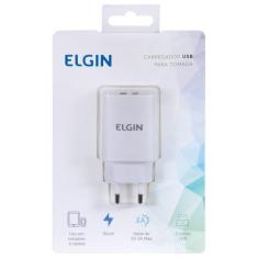 Carregador De Tomada Com 2 Saida Usb 5v 2.1a, Bivolt - ELGIN