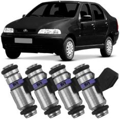 Kit 4 Bico Injetor Fiat Siena 1.0 99 a 2003 Gasolina ETE STKM065