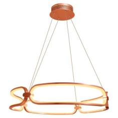 Lustre Pendente Lumina Led 50w ROSE GOLD Ø60cm Bb007 Bella St1388 - Be