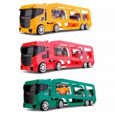 Caminhão Next Race Cegonheira com 2 Carrinho Cor Sortida 1952 - Roma