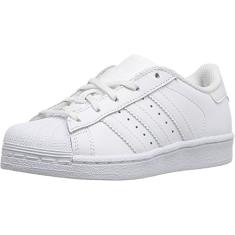 Adidas Superstar El Tênis masculino (infantil), Branco/Branco., 1 Big Kid