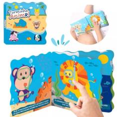 Brinquedo p/ Banho Bebê Livrinho Turminha Animal p/ Colorir - Unik Toy