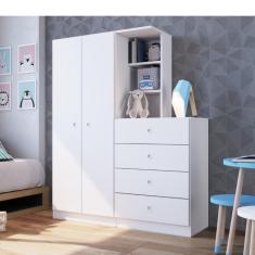 Guarda Roupa Infantil 2 Portas 4 Gavetas Montessoriano Meu Fofinho Art in Moveis