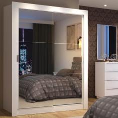 Guarda-roupa Solteiro Denver 2 Portas Correr Espelho Madesa