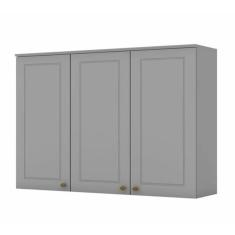 Armário De Cozinha Henn Americana 3 Portas 120 Cm C352-05 Cinza
