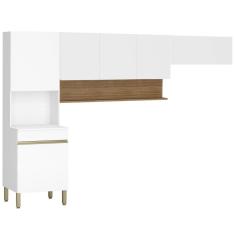 Armário de Cozinha Modulada 3 Peças Lina01 Z06 Supremo/Freijó - Mpozenato