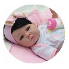 Bebê  Reborn Boneca Silicone Hanna + Bolsa Maternidade - Ana dolls