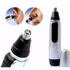 Kit 2 Depiladores Cortador Aparador De Pelos Do Nariz E Ouvido PRETO E